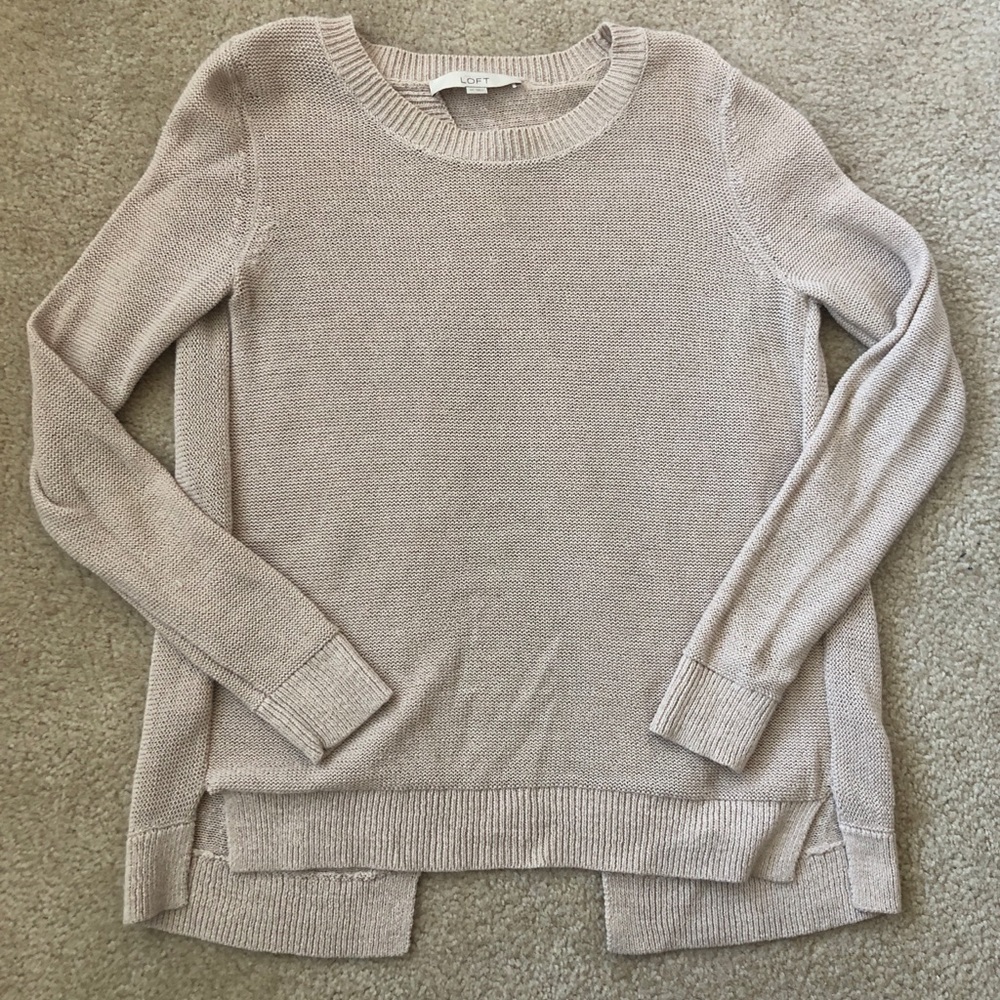 LOFT crisscross open back sweater